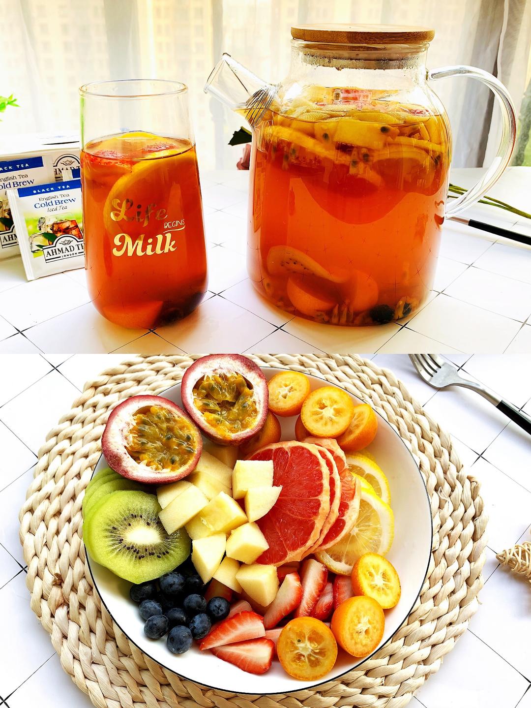 清甜爽口自制夏日水果么么茶的做法