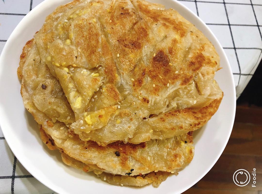 层薄如纸外酥内软的手抓饼&葱油饼