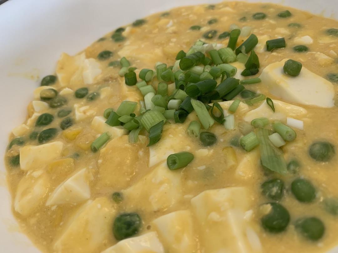 咸鸭蛋黄做的蟹黄豆腐