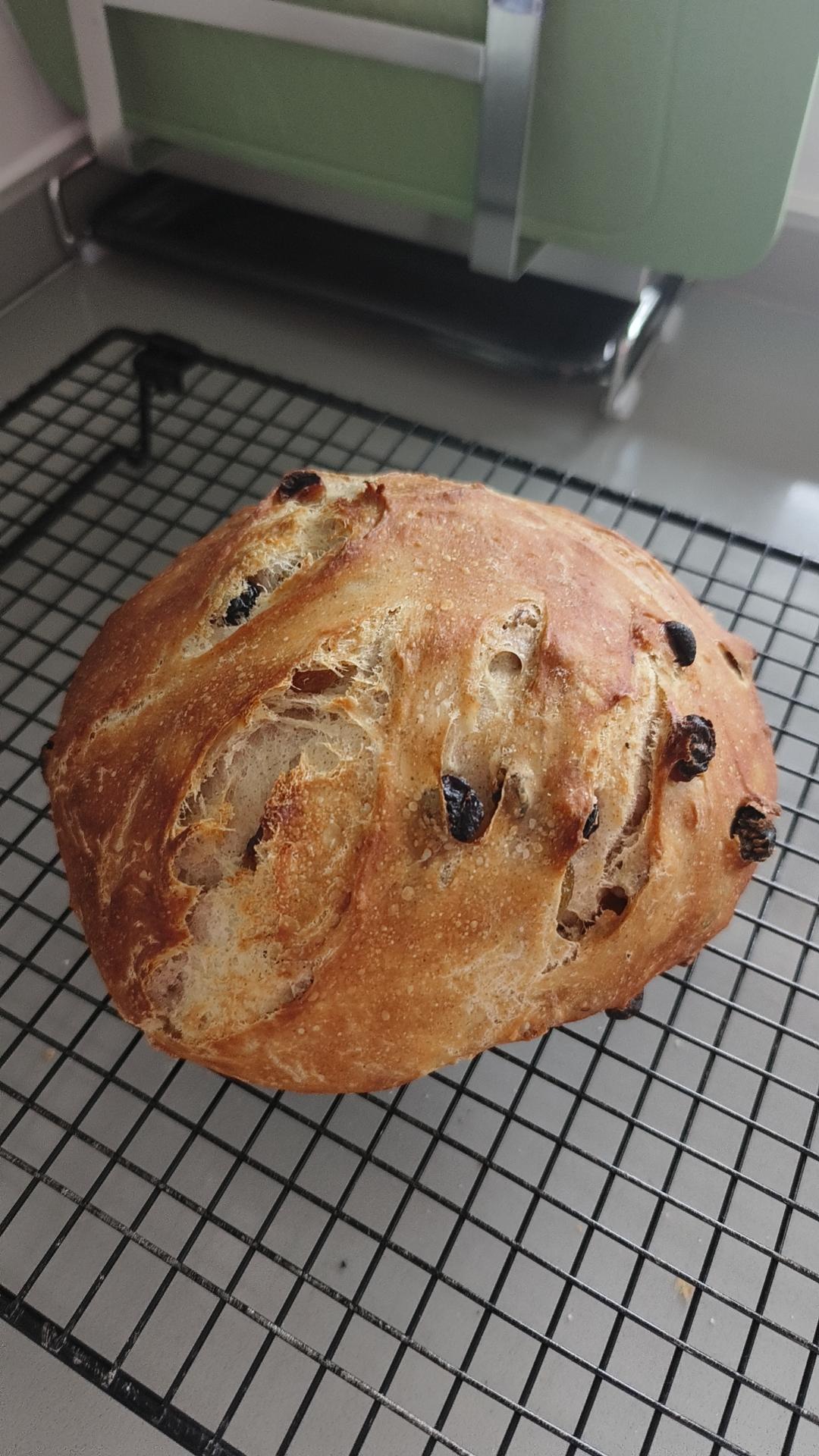 全麦坚果蔓越莓欧包~隔夜发酵