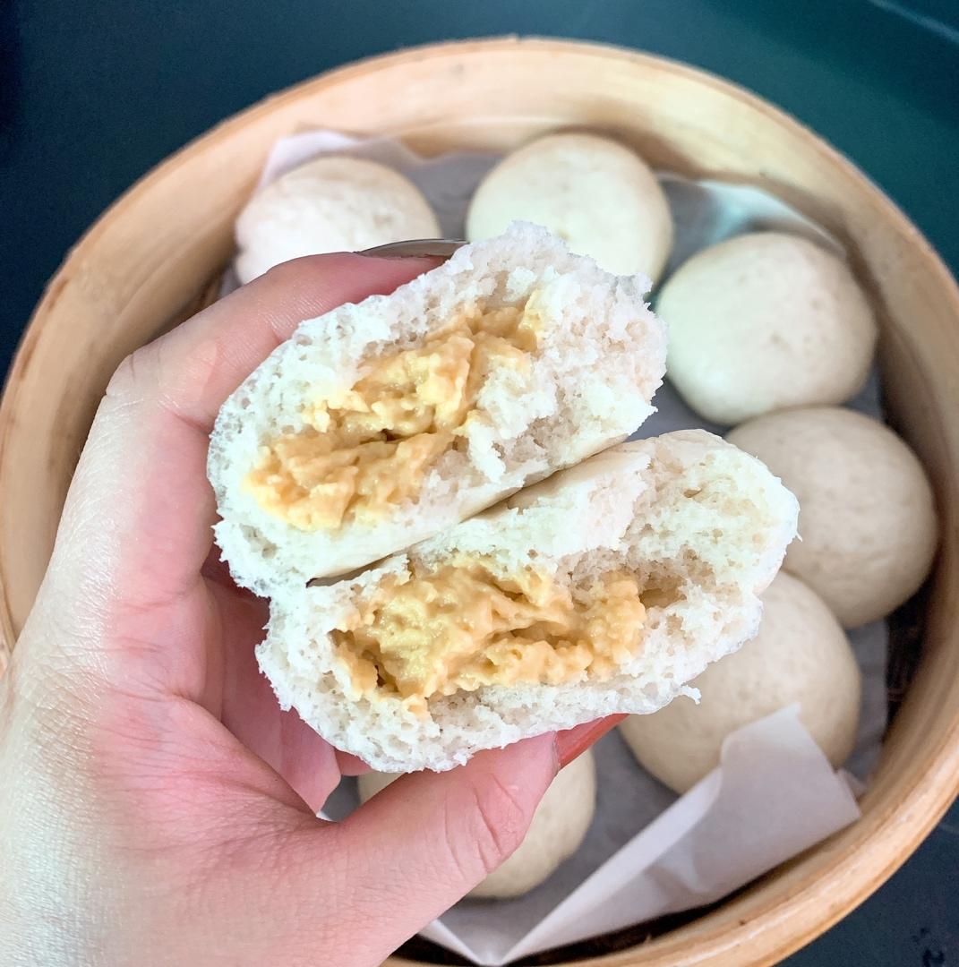 自制无油奶黄包