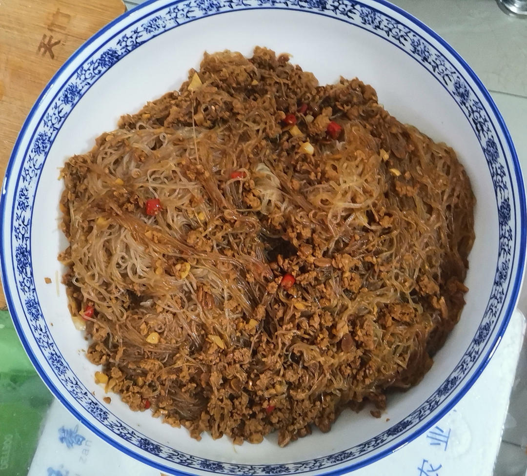 肉末粉丝煲（蚂蚁上树，干捞粉丝煲）