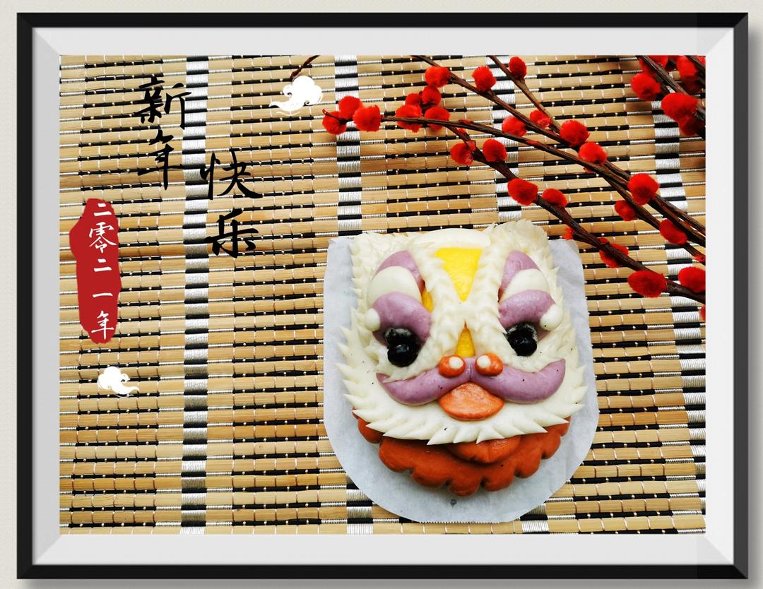 中国风虎头造型馒头