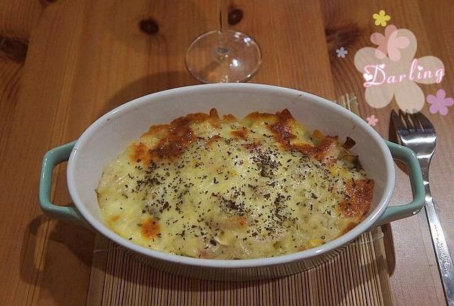 西餐--奶油蘑菇焗饭的做法