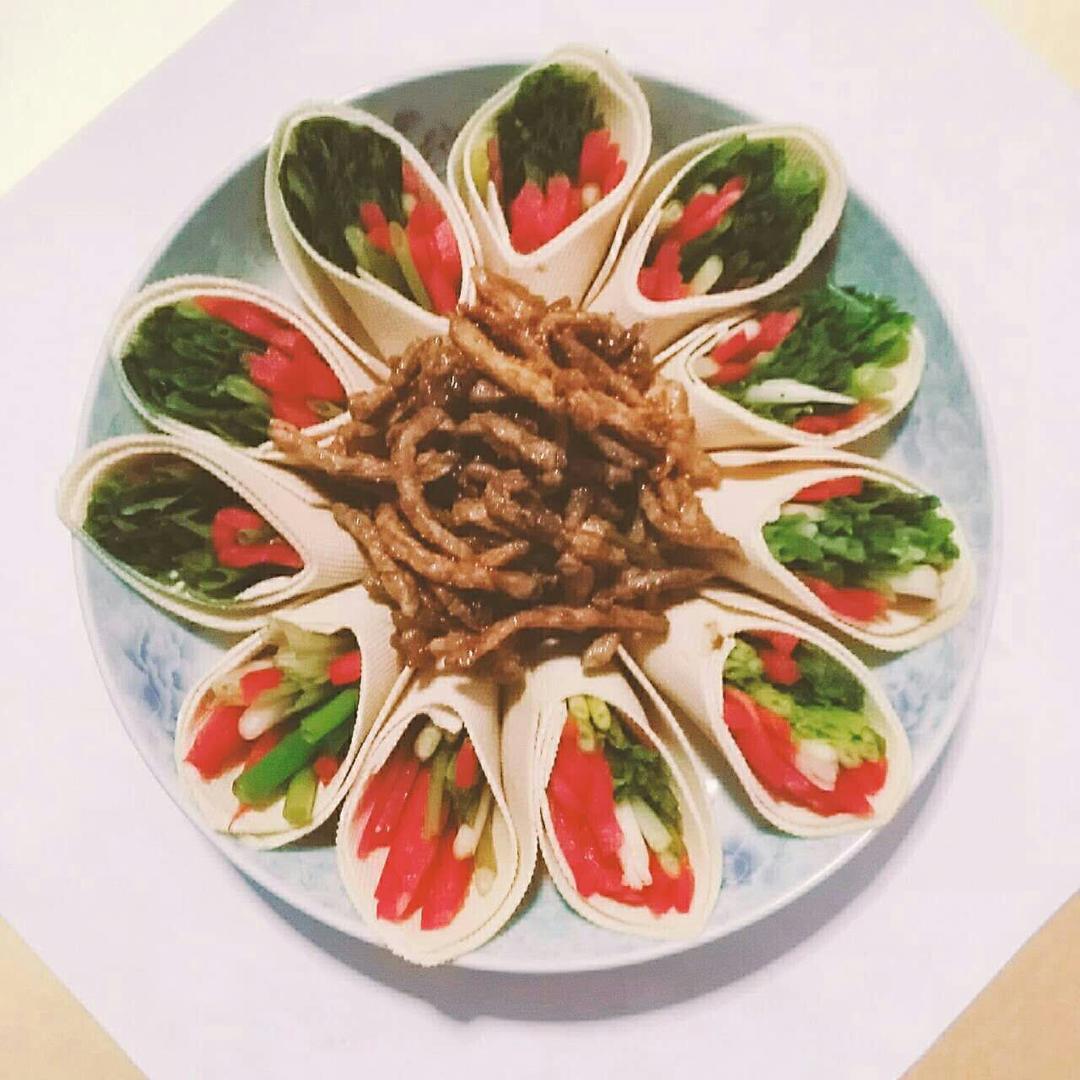 年夜饭&高颜值的【京酱肉丝千张蔬菜卷】