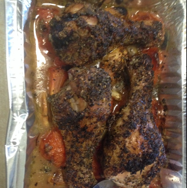 香蒜蕃茄烤鸡腿