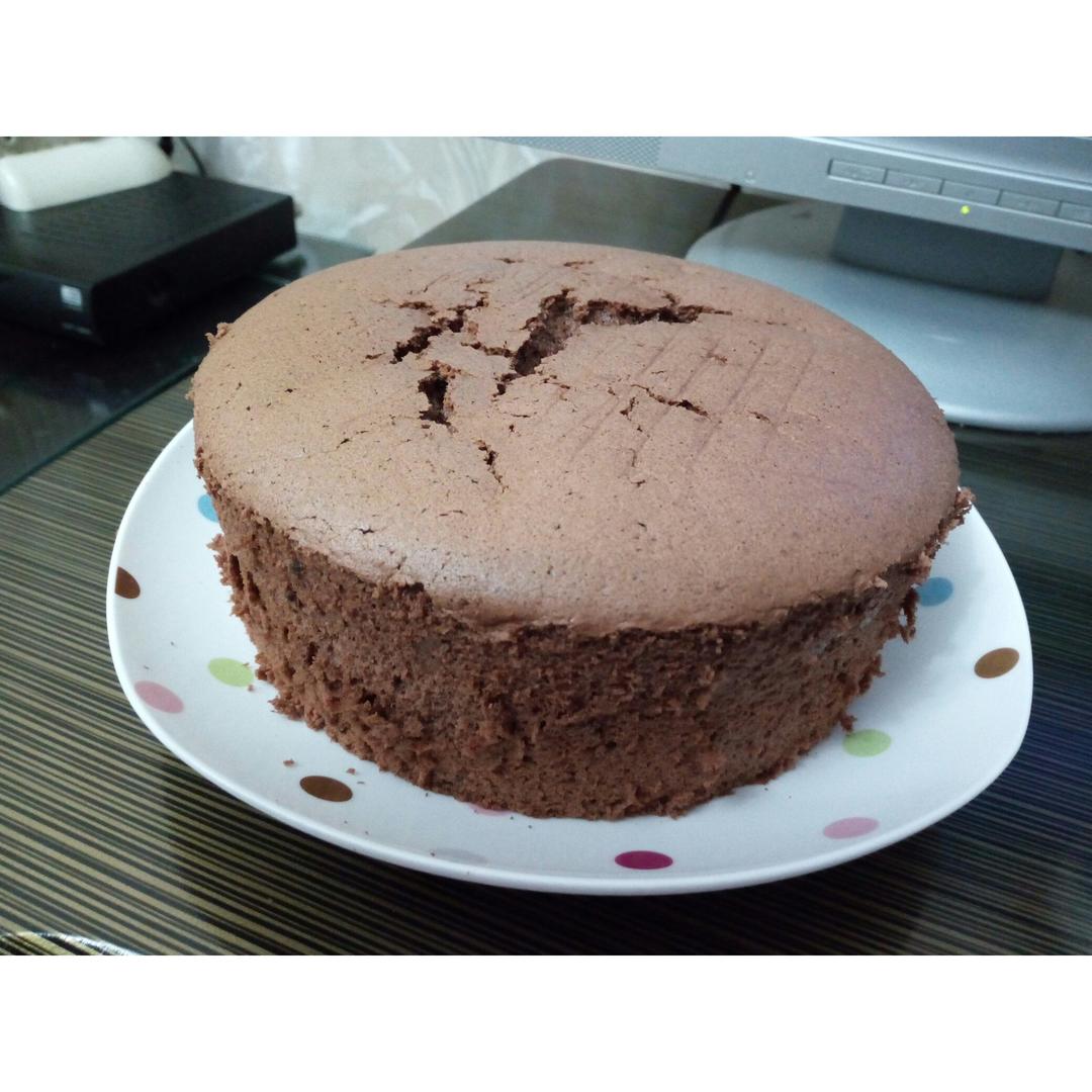 六寸可可戚风蛋糕