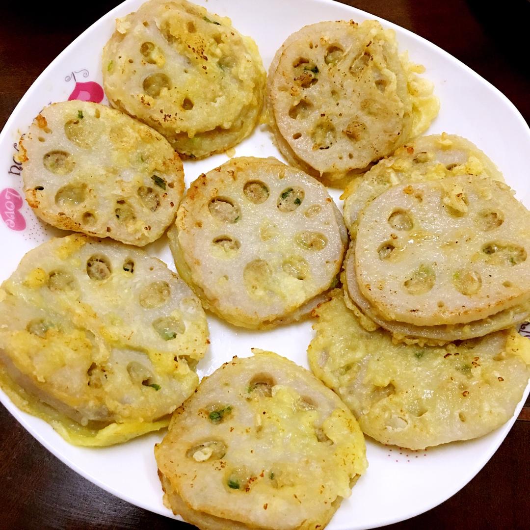 香煎葱香藕夹