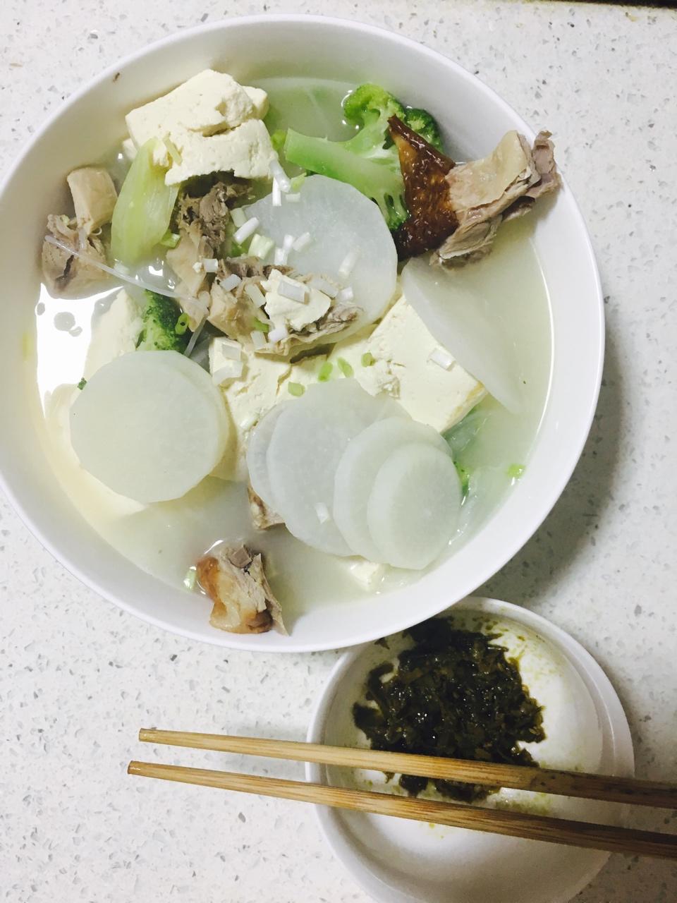 奶白鸭架汤（烤鸭）