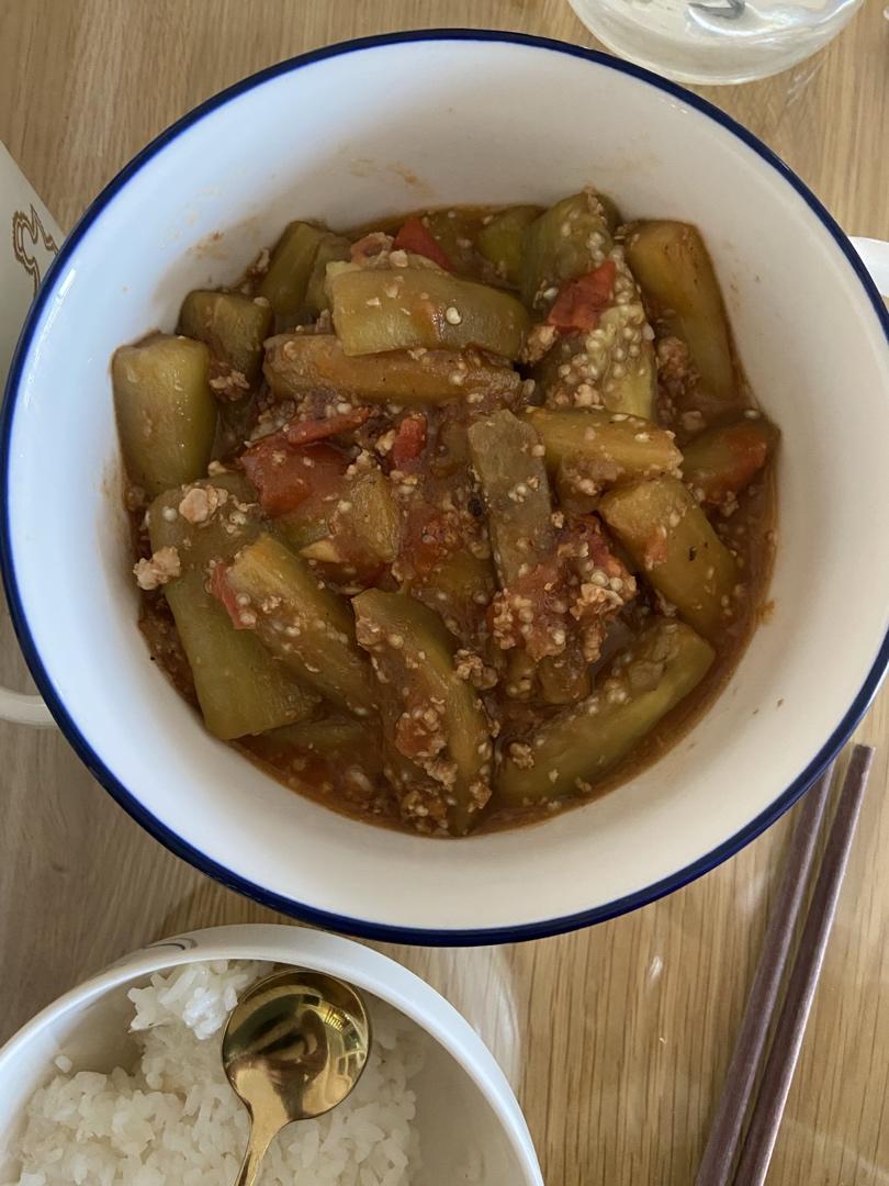 番茄肉末烧茄子