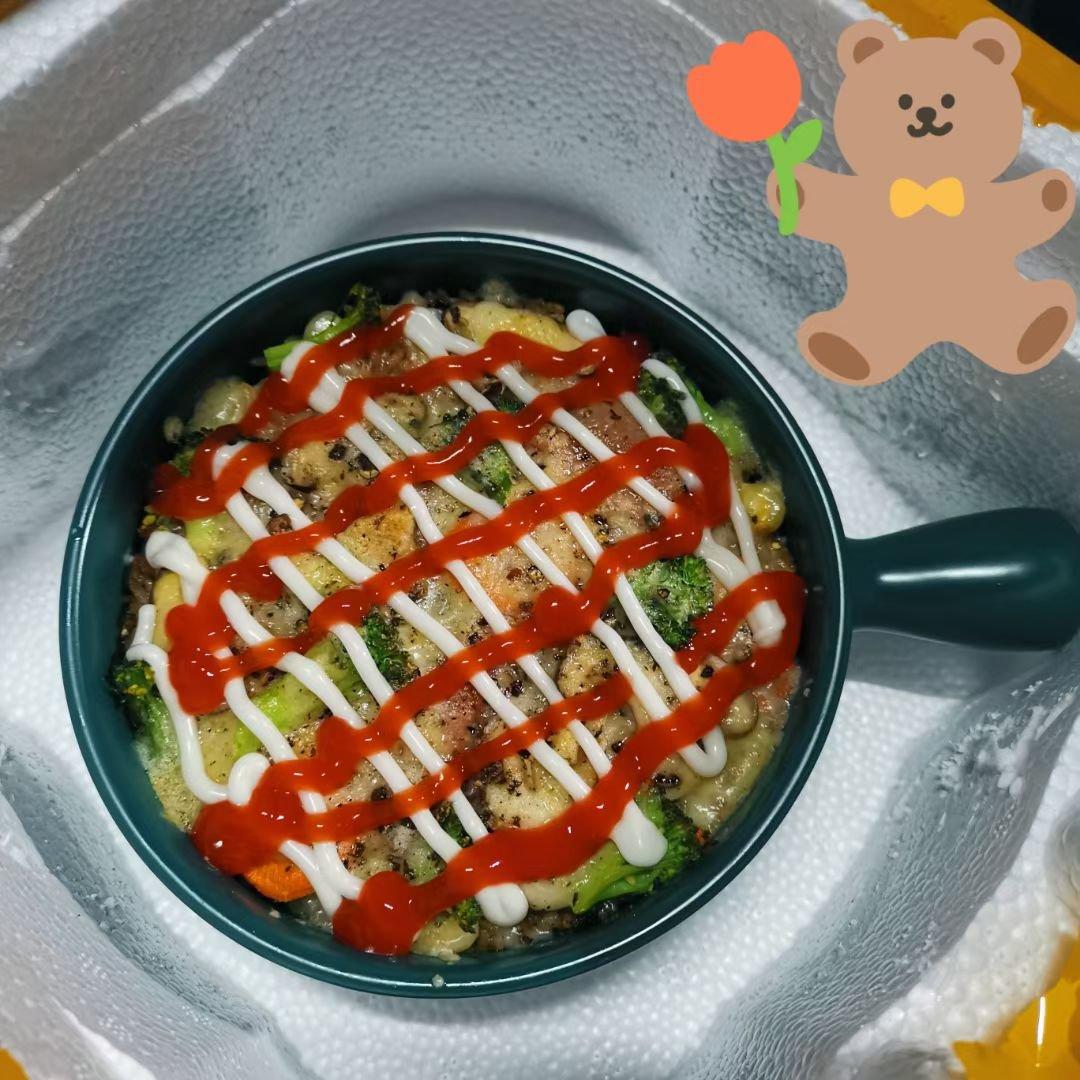 培根蘑菇芝士焗饭（烤箱版）