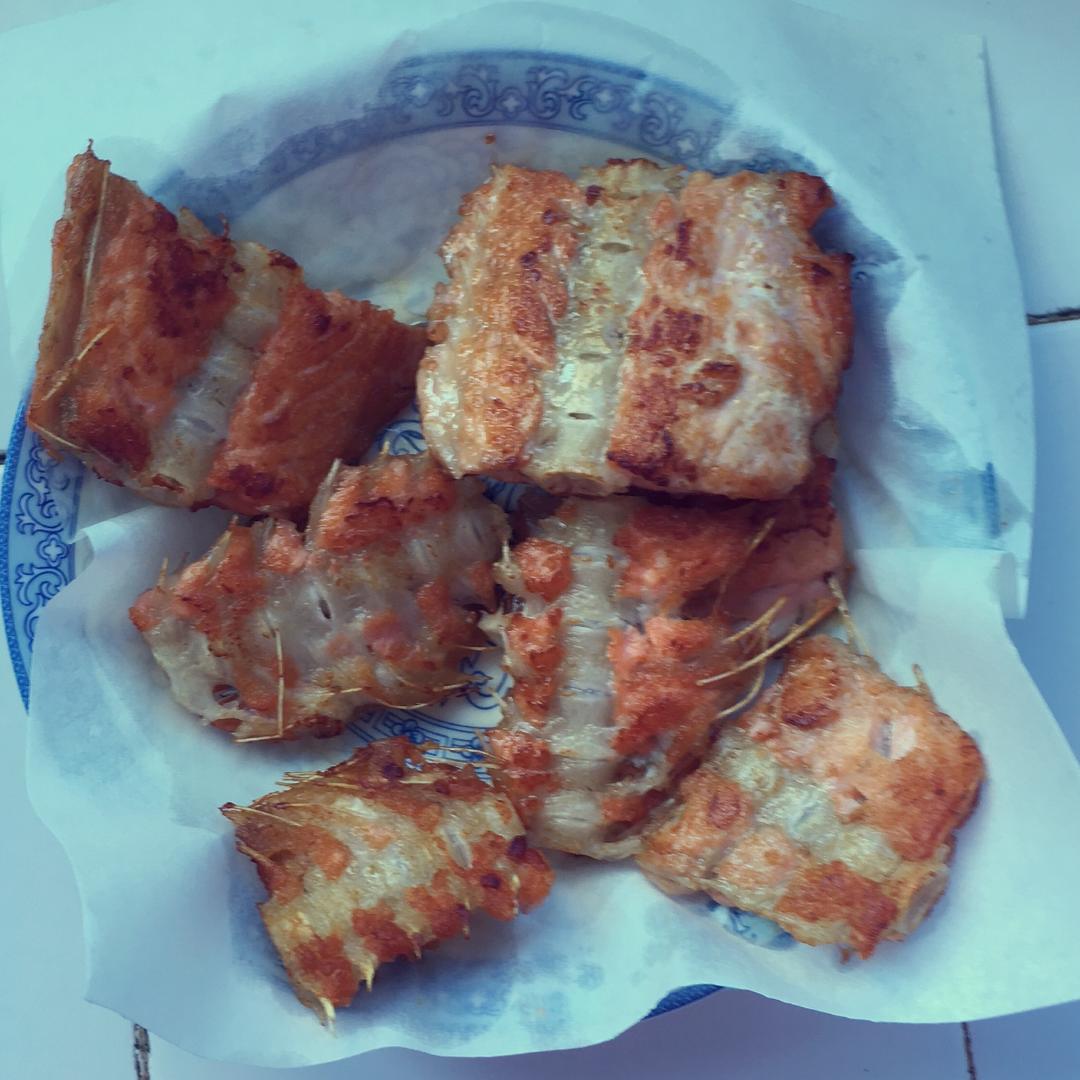 香煎三文鱼骨
