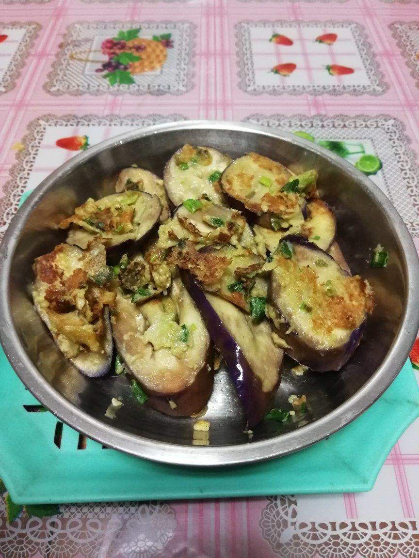 少油的蛋香煎茄子片