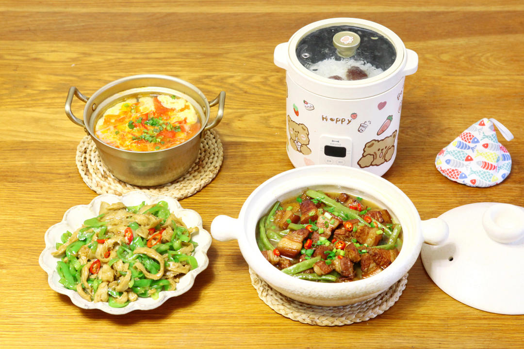 土豆豆角炖五花肉