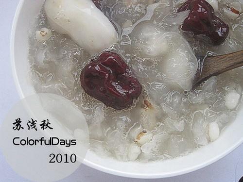 银耳薏苡仁百合红枣粥的做法