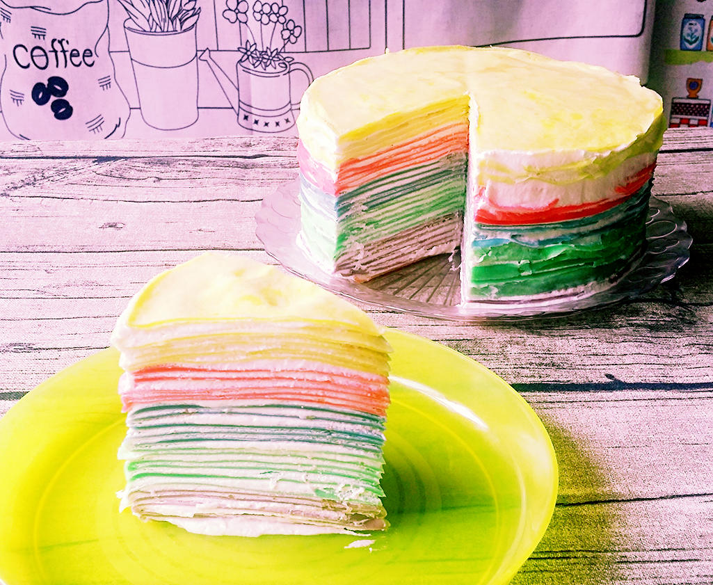 沫沫的彩虹千层蛋糕的做法