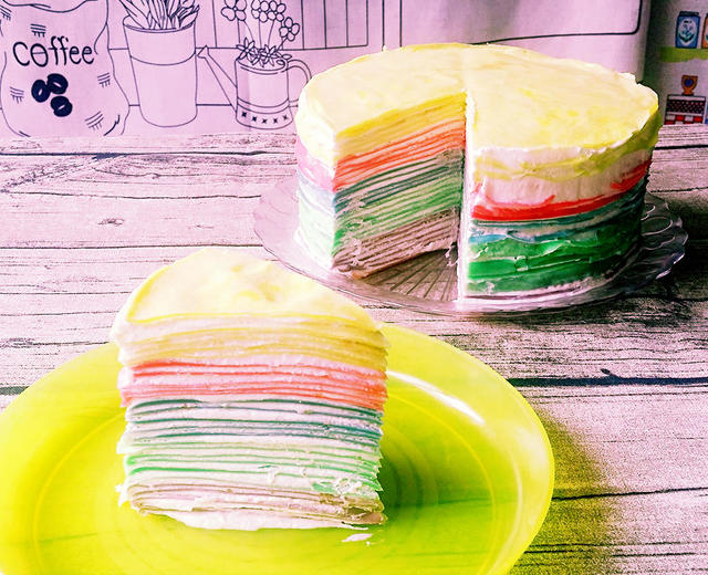 沫沫的彩虹千层蛋糕