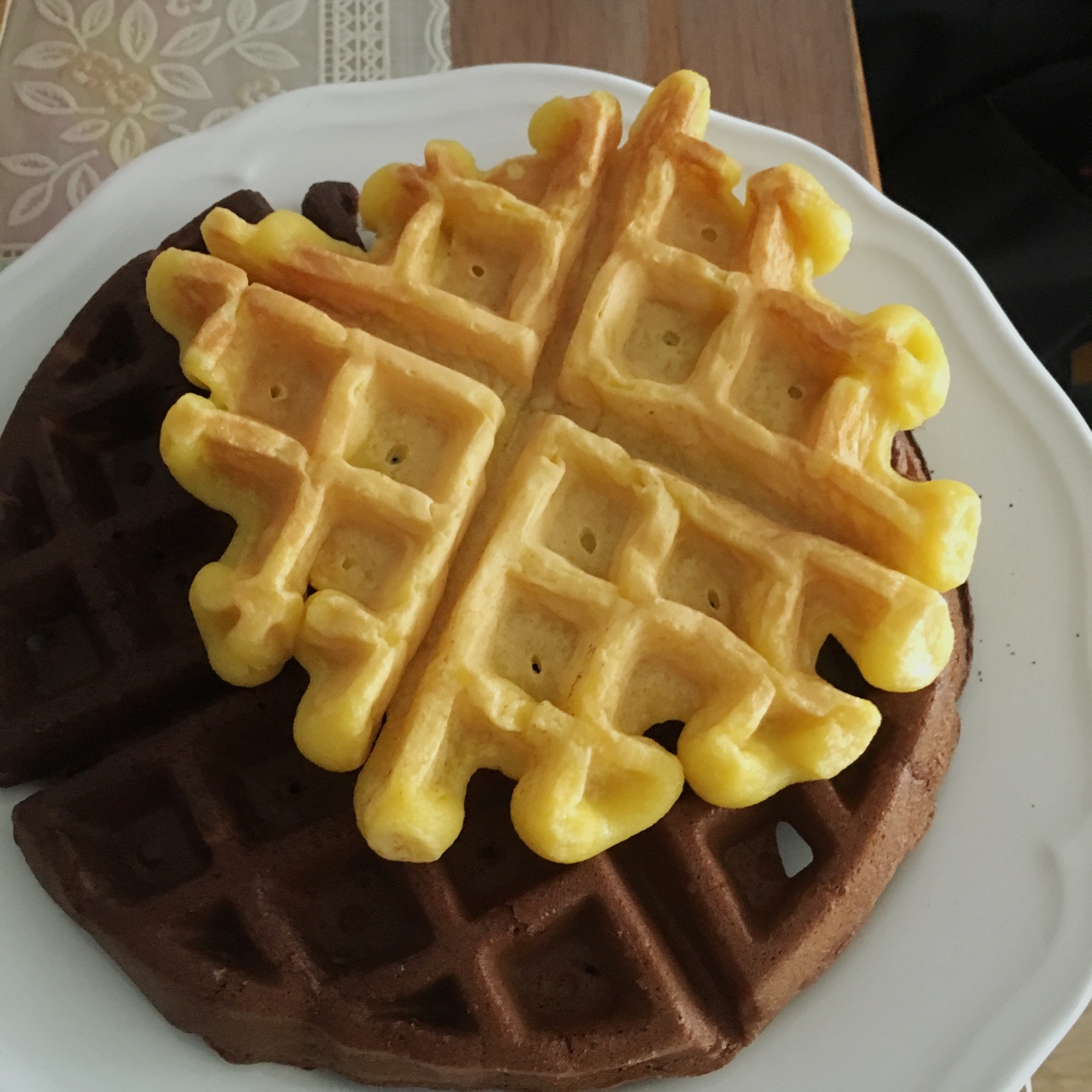 酸奶糯米华夫饼