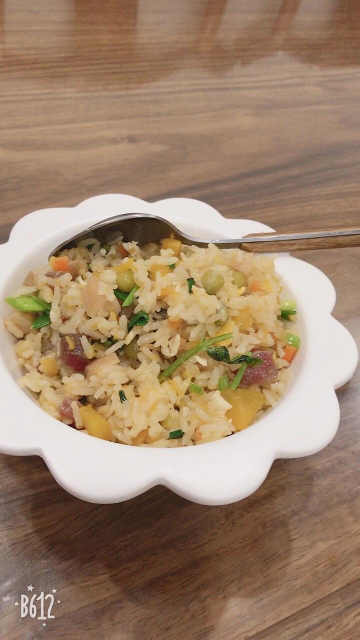 南瓜炒饭的做法