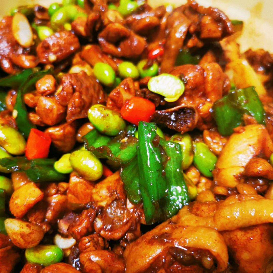 【毛豆烧鸡】