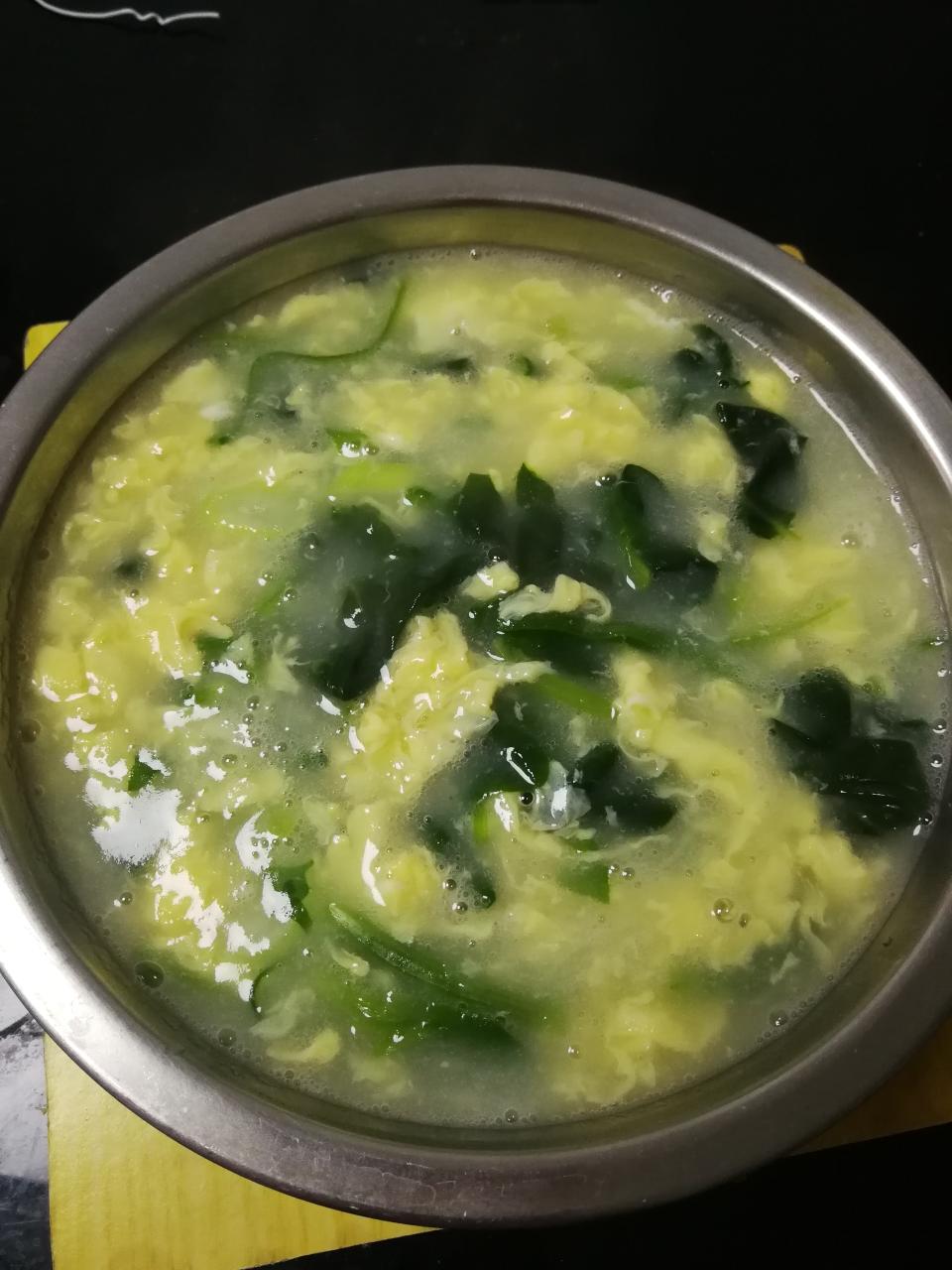 菠菜鸡蛋汤（一人量）的做法