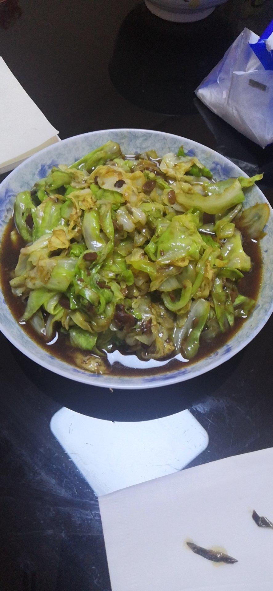 低油低盐的酱爆洋白菜