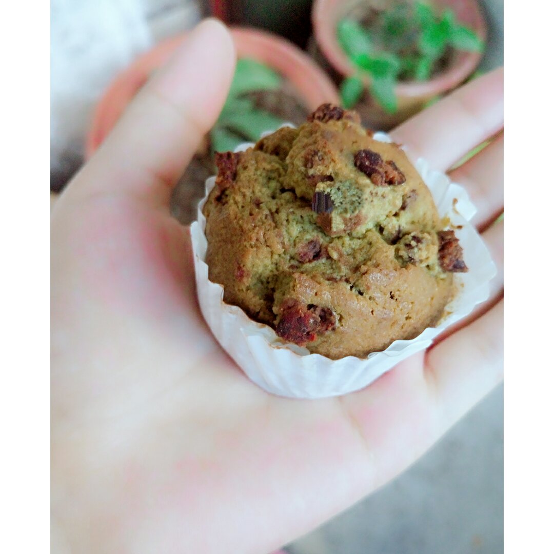 蜜豆核桃抹茶muffin