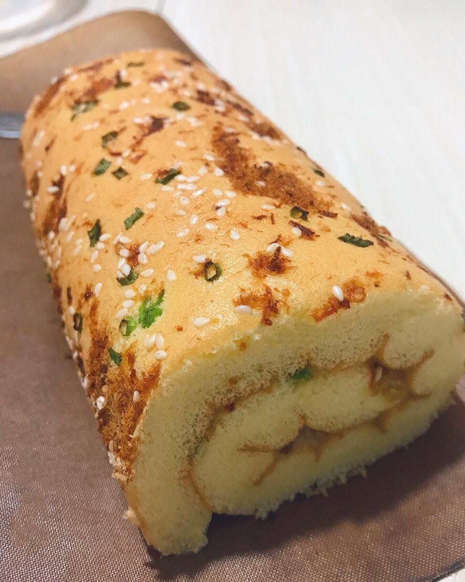 香葱肉松肥蛋糕卷～