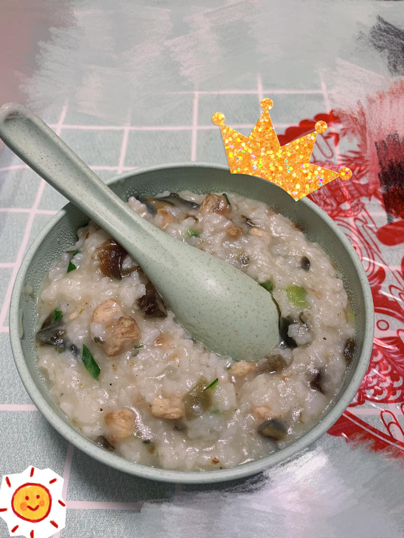妈妈👩教我做的皮蛋瘦肉粥🥣简单快捷美味😋