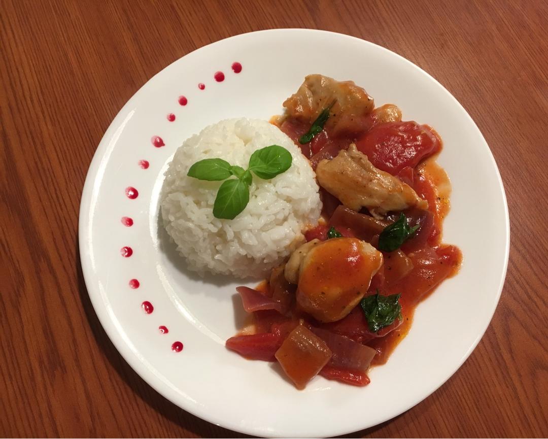 番茄炖鸡胸丨健康·三餐