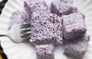 软糯香甜❗️超好吃紫薯牛奶小方的做法 步骤11