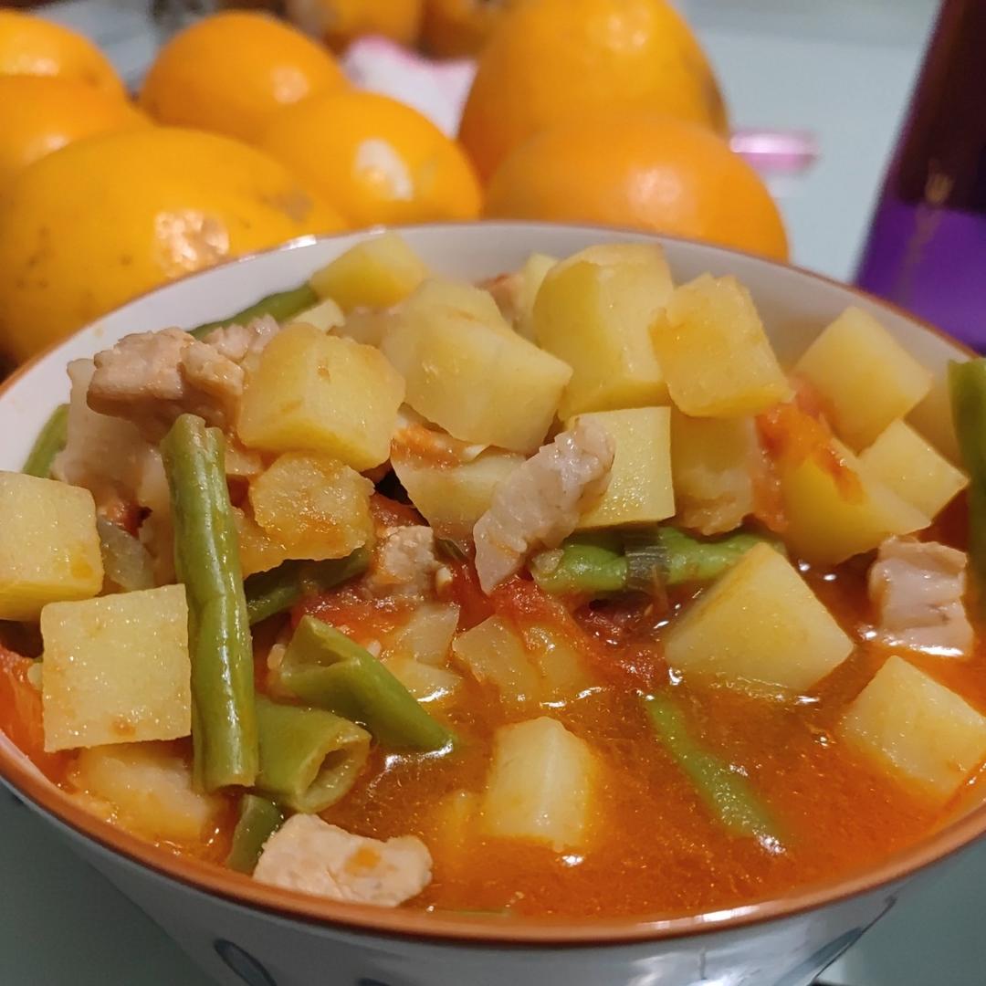 妈妈的拿手好菜，豆角炖土豆