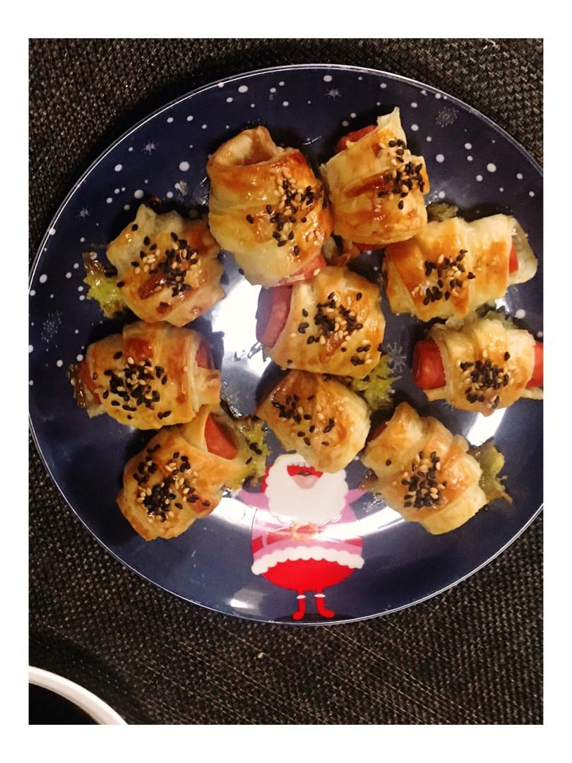 香肠可颂🥐（手抓饼版）
