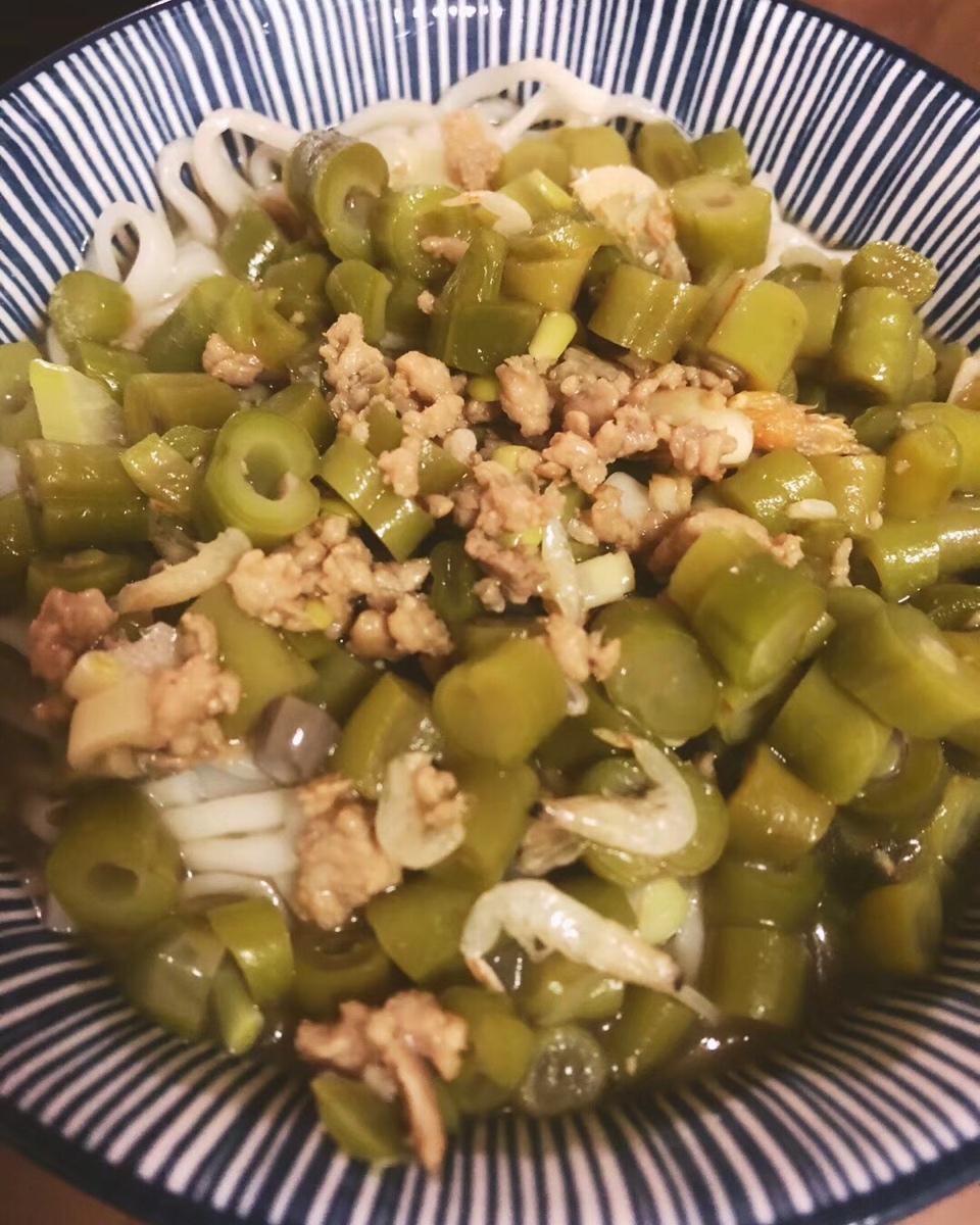 鲜虾芸豆面