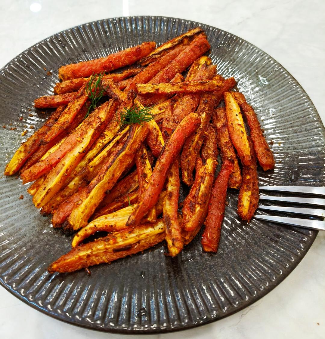 烤胡萝卜条