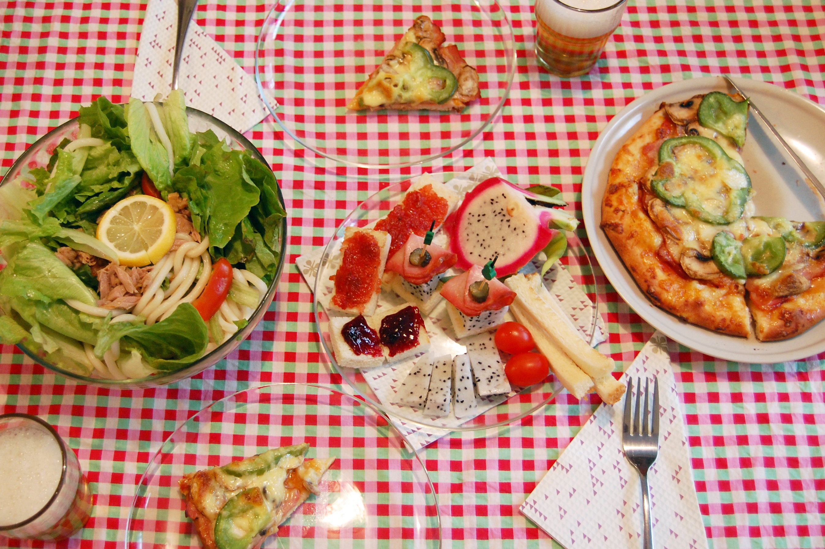 培根火腿蘑菇薄底pizza（附饼底冷冻法）