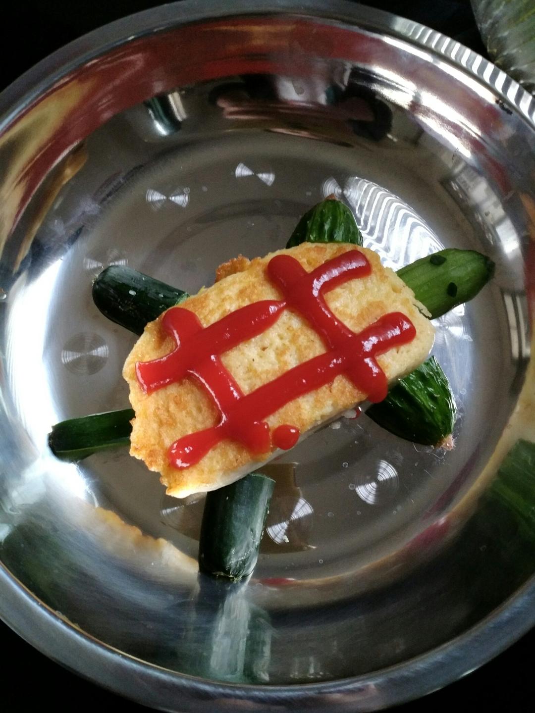 妈咪爱心早餐创意摆盘——带着小乌龟快乐上学去