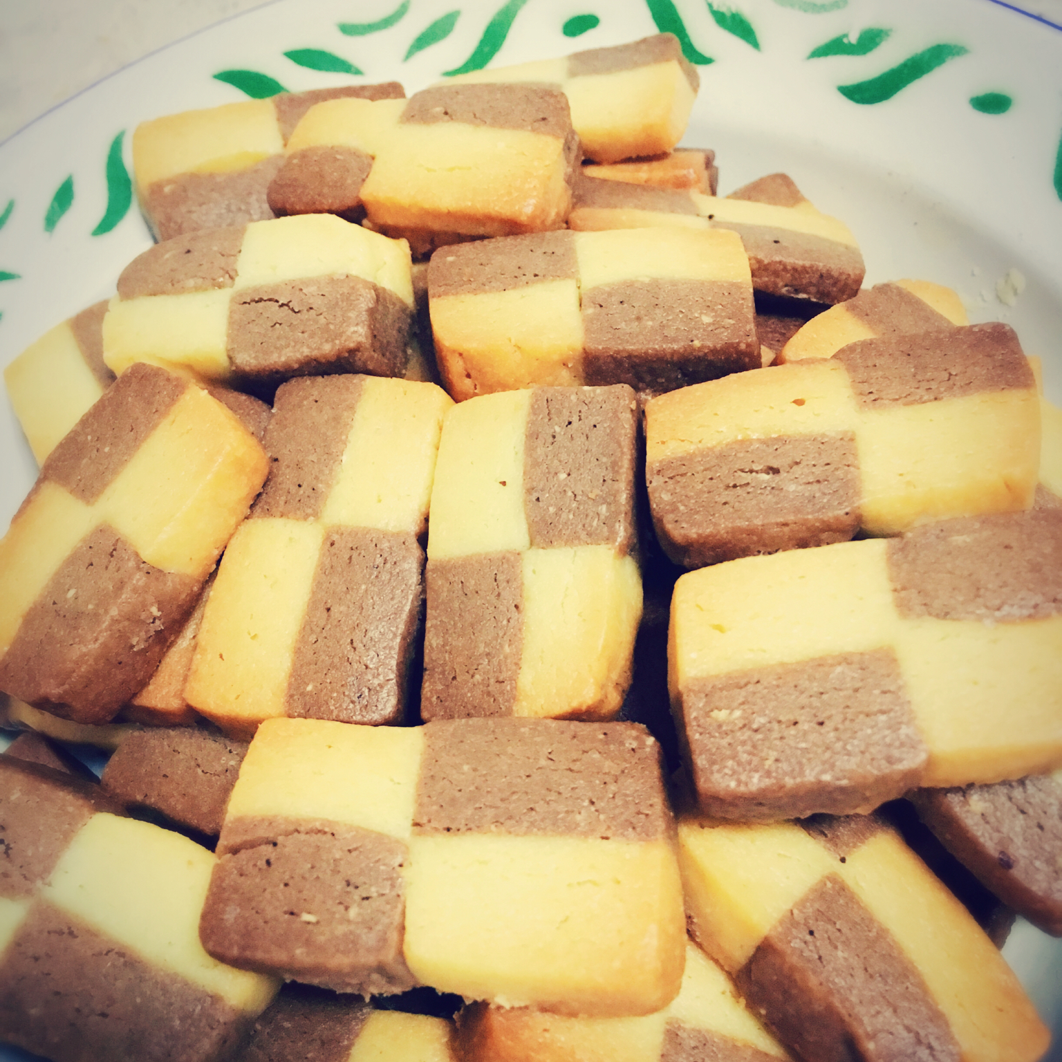 双色小棋格饼干