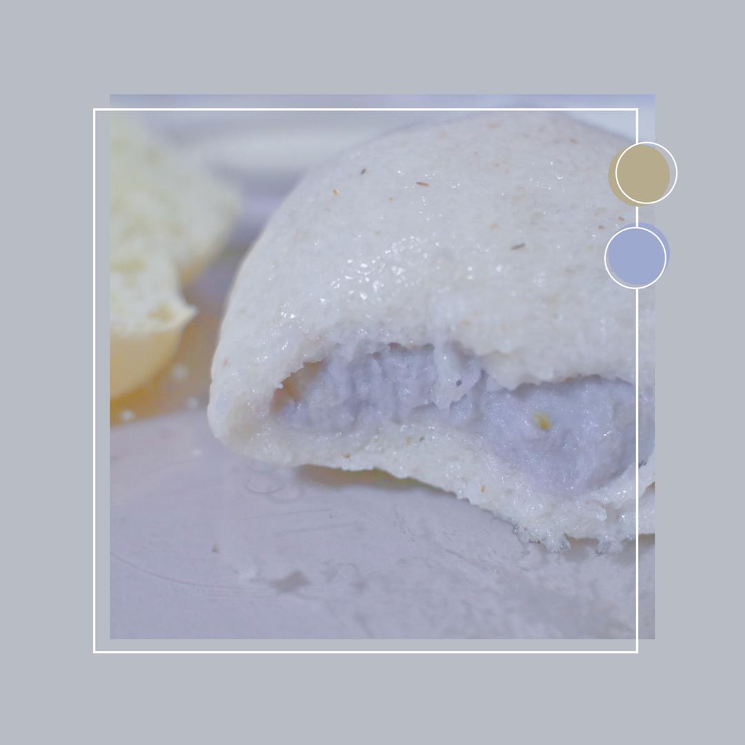 【一份66大卡的芋泥雪媚娘】洋车前子壳伪麻薯皮的做法