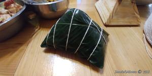 广西大肉粽、年粽、绿豆板栗肉粽(粽模版)的做法 步骤18