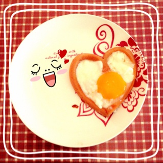 爱心香肠煎蛋