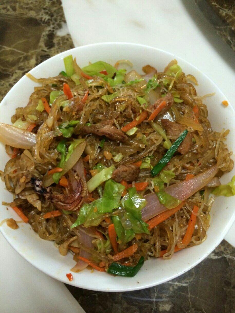 卷心菜炒粉丝 Glass noodles with Cabbage