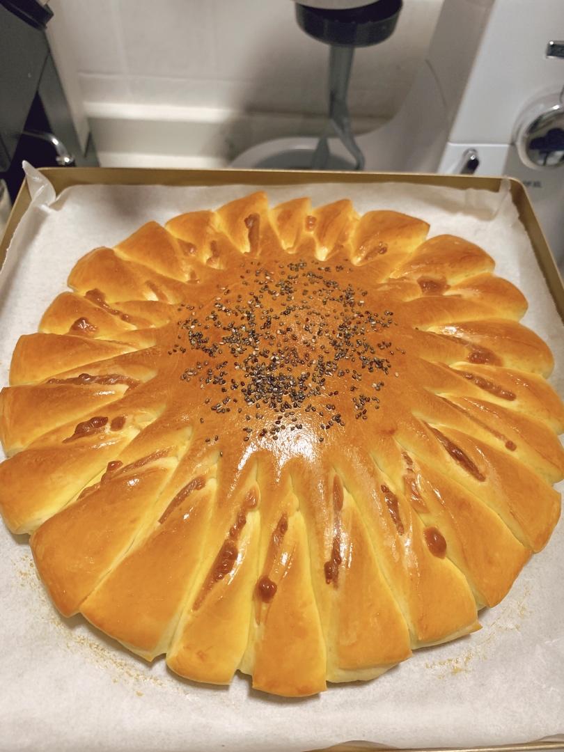 向日葵豆沙面包