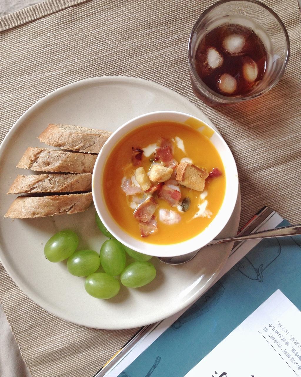 西式虾仁南瓜浓汤【食材包操作说明】