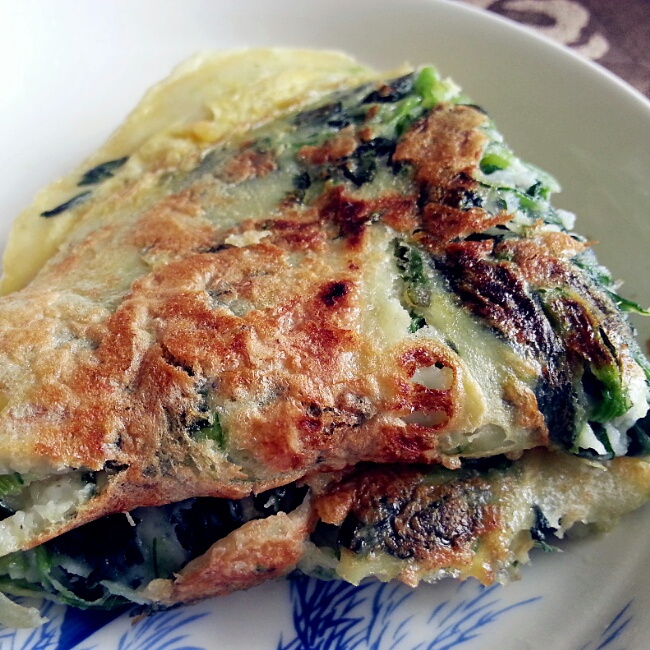菠菜鸡蛋饼