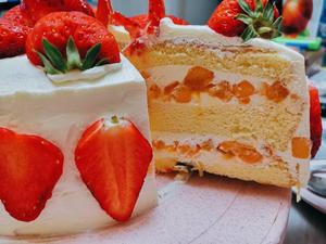 芒果夹心草莓蛋糕的做法 步骤7