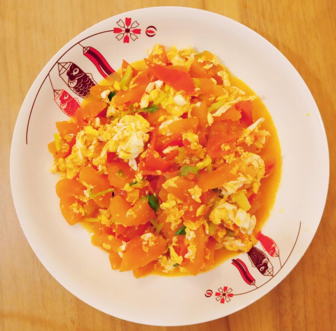 番茄炒鸡蛋（超浓的番茄味）