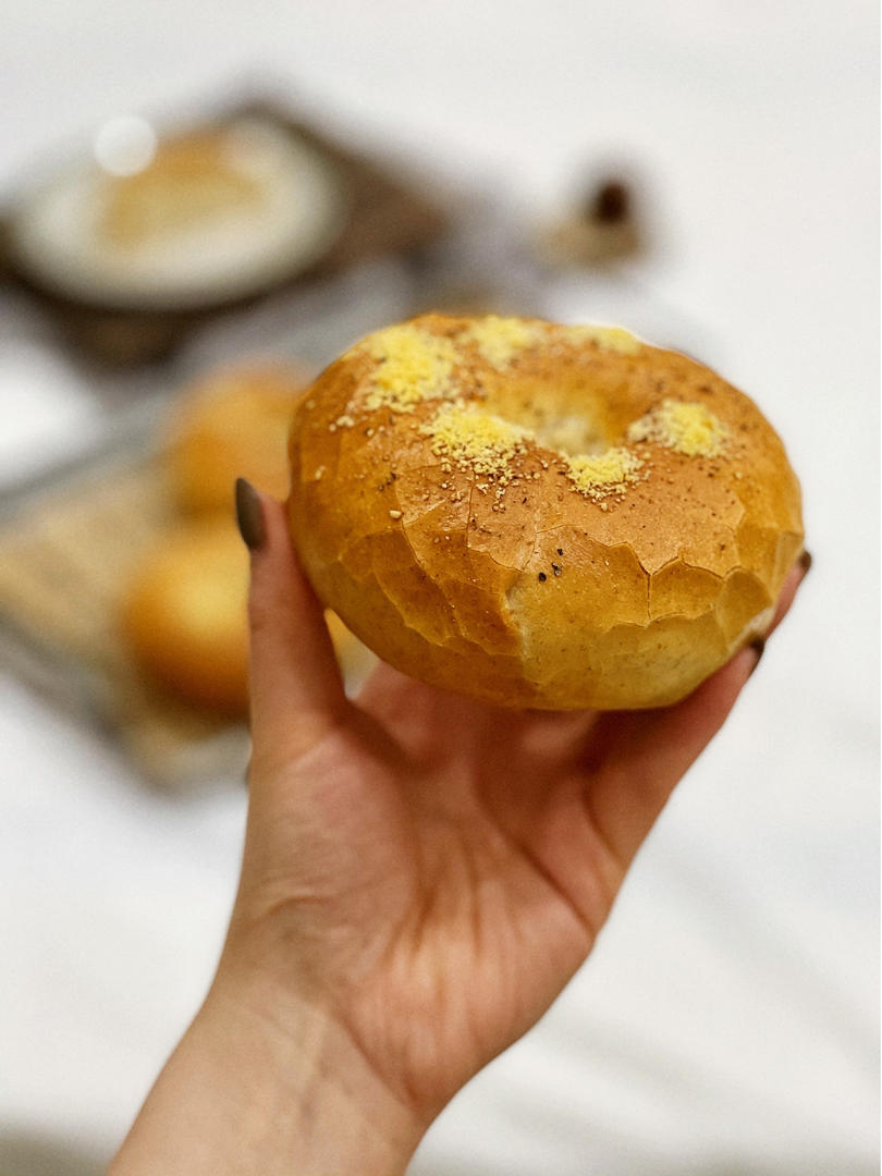 黑椒火腿奶酪贝果【北鼎烤箱食谱】