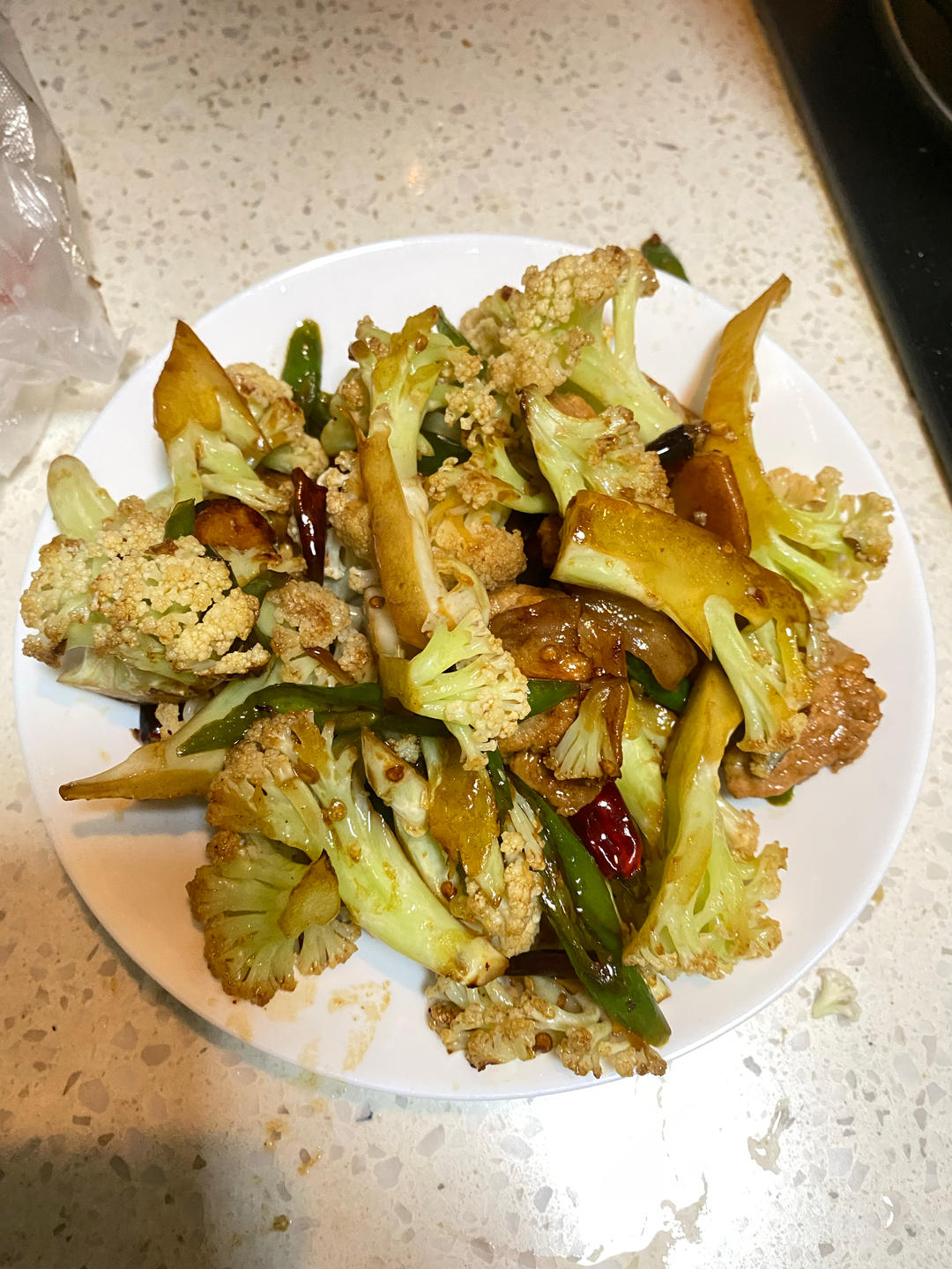㊙️家常干锅花菜❗这样做和饭店一个味道～