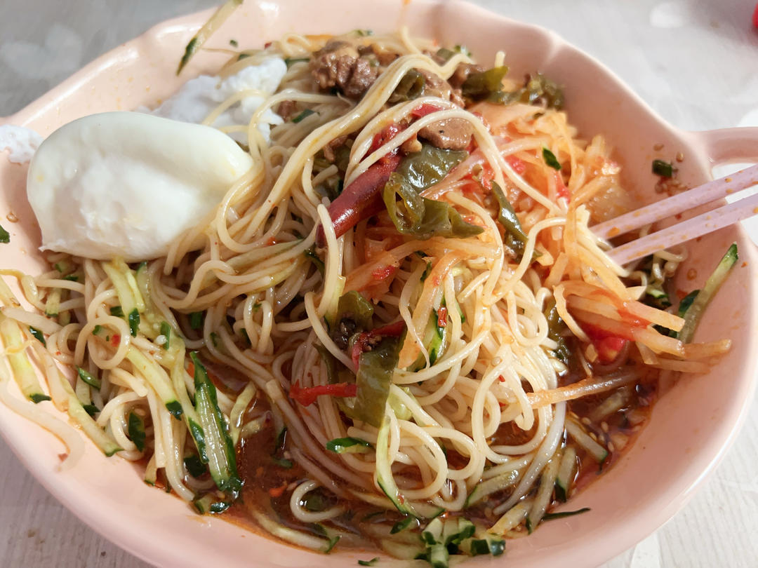 巨好吃㊙️酸辣凉拌面❗️十分钟搞定，简单快手❗️